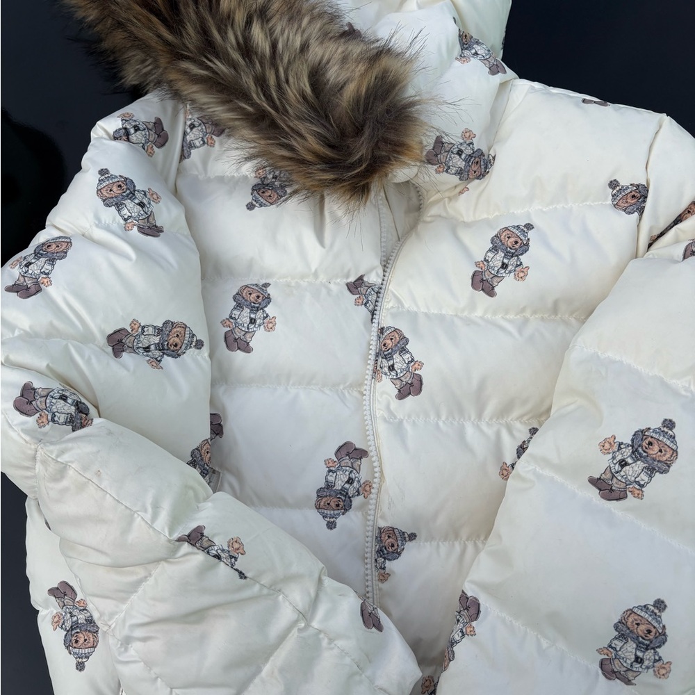Polo by Ralph Lauren Kids Puffer Jacket - White with Print